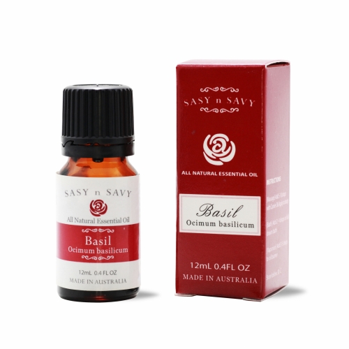 BASIL - (OCIMUM BASILICUM) 100_ PURE ESSENTIAL OIL 12ML_ Sasy n Savy