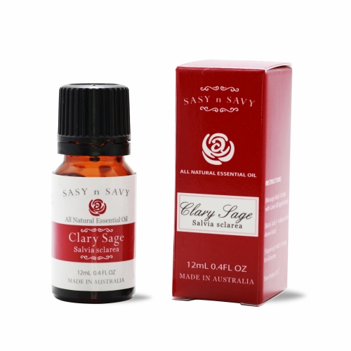 CLARY SAGE (SALVIA SCLAREA) 100_ PURE ESSENTIAL OIL 12ML_ Sasy n Savy