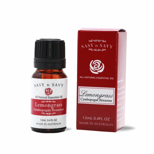 LEMONGRASS (CYMBOPOGAN FLEXUOSUS) 100_ PURE ESSENTIAL OIL 12ML_ Sasy n Savy