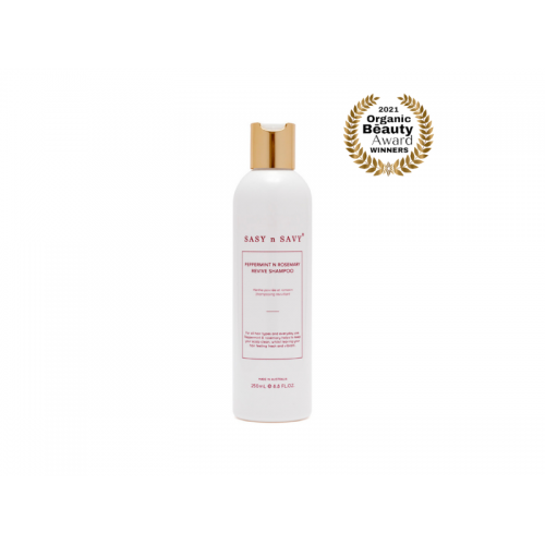 Peppermint n Rosemary Revive Shampoo_Organic Beauty award winner 2021_Sasy n Savy
